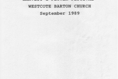 September 1989 Display at Harvest and Flower Festival, Westcote Barton Church.