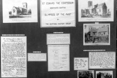 September 1989: Display boards for Harvest and Flower Festival at Wescote Barton Church.