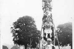 Bottom of the slide up: Roy Stevens, June Shirley, Stanley Wood, John Stevens, ?, ?, ?, ?.Maybe Vaughan Castle.