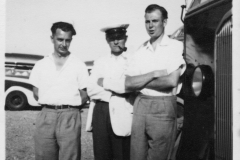 c 1930 coach drivers. Jack Smith, Harry Stevens, Derrick Jarvis.