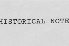 Historical Note.