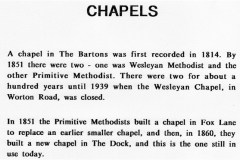 The Bartons - History of the Chapels.