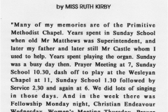 Memories by Miss Ruth Kirby.