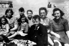 c. 1940 Back: Margaret Hazell, Fred Hazell, Florrie Hazell, Margaret Allen, Gina Hollywood. Front: Jenny Reed, Ruby Hazell, Brian Hazell.