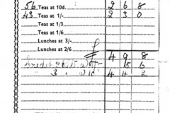 August 7 1947 Miss Kirby buys teas at Wicksteed Park.