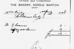 January 1 1948 Miss Kirby buys loaves and buns from Pilling's bakers for a childrens party.