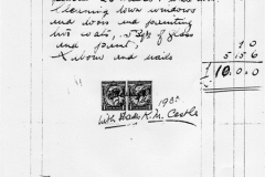 1933 Repairs to the Chapel made by K. M. Castle. Continued.