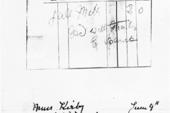 Miss Kirby and A. Farley buy provisions from butchers Barrett and Prior.