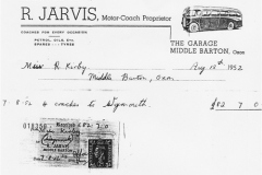 August 12 1952 Buses to Weymouth and return.