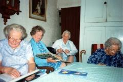July 1992 End of season Methodist Dashwood House meeting at Miss Ruth Kirby's. Mrs. H. Bassett, Mrs. D. Evans, Mrs. G. Benfield, Mrs. W. Pritchard.