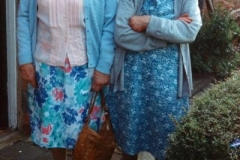 July 1992 End of season Methodist Dashwood House meeting at Miss Ruth Kirby's. Mrs. G. Cox, Miss Ruth Kirby.