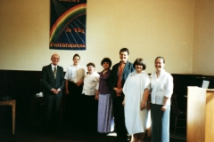 2000 (?) Sunday School Anniversary, cast of sketch for 'Rich Young Rider'.