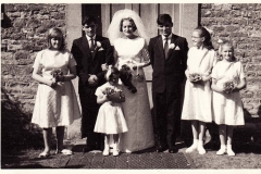 29 August 1964 Wedding of Deanna Stewart and Derek Gardner, outside the Methodist Chapel.