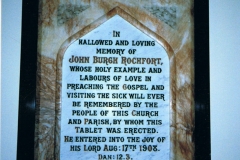 Chapel memorial: John Rochfort.