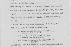 17 February 1964 Area Folk-Dance Festival, Banbury Grammar School.