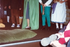 12 March 1992 Guides Pantomine. L to R: Gemma Clark, Jenny Oswald, Holly Watts, Emma Jones.