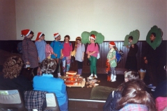 12 March 1992 Guides Pantomine. L to R: Helen Cooper, Ellie Clark, Holly Roberts, Lucy Horne, Catherine Conway, Kelly Haupt, Jenny King, Amanda Jeffries, Gemma Clark.