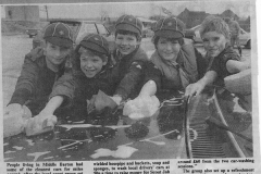 July 1986 Cub/Scouts car wash. L to R: Oliver Pattie, Marc Newman, James Grough, Andrew Timms and Warren Outtridge.