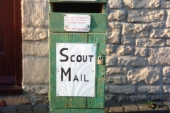 Christmas 1992 Scout mail - box made by Bill Edbury.