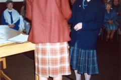 5 December 1989 Presentation of certificates. Rosemary Pierce and Charis Stevens.