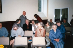 5 December 1989 Presentation of certificates. Bob Clements (at back), Lily Clements (seated), Rosemary Pierce (standing). Hilda Cox (front right).