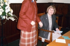 5 December 1989 Presentation of certificates. Rosemary Pierce and Jeanne Allington.