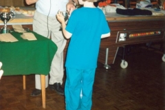 1991 Flower and Vegetable Show held by Bartons and District Horticultural Society. Tom Cattle and Rebecca Horne.