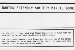 July 12 1893 Barton Friendly Society Minute Book.