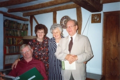 Summer 1994 11 Enstone Road. Seated: Geoffrey Stevenson. Standing: Sheila Rawlins on left and, right, Sheila's friend, ?.