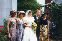 August 13 1994 Exeter. Wedding of Aidan Stuart Eaglestone to Deborah Jane Gray. Left of the Bride: Catherine Fiona Eaglestone b 10.1.1966, Paula Ruth Eaglestone b. 22.4.1967.