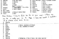 Details of Eaglestone family connections.