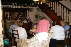 July 2010 Eaglestone family research group. Michael Hale (descended from MB Eaglestones), Chris Edbury (village archivist), Maureen Hale (Michael's wife), Katherine Eaglestone, Joyce Eaglestone (wife of Roy).