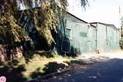 1986 The same site with sheds used by a haulage business, and at one time by 'Dabster' who used to sell stink bombs.