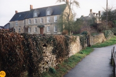 December 1992 Mill Lane looking north with Manor farm house.