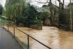 9 April 1998 Mill Lane ford flood. Panorama.