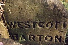 1987 Boundary stone Kiddington Road.