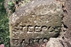 1987 Boundary stone Kiddington Road.