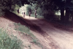 1984 Fox Lane looking west. The bank on the south (left) side of the junction of Fox Lane and Kiddington Road is the site of cottages which have now gone.
