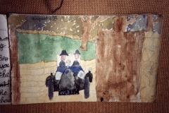 The Barratt Brown family lived in the Old Malt House from 1925-27. Drawings from the book created by their son, aged 8.