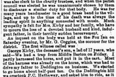 29 May 1896 Oxford Times - report of the accidental death of Jeremiah George Kirby.