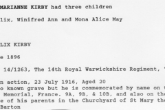 Biography of George Felix Kirby.