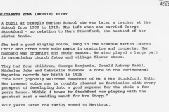 Biography of Elizabeth Edna (Bessie) Stockford nee Kirby.