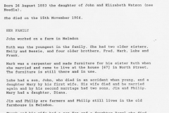 Biography of Ruth Kirby nee Watson.