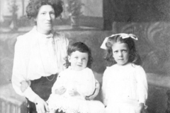Ruth Kirby with her daughter, also Ruth, and her son George. Ruth also had twins, Ethel and Henry, who died within a month of being born.