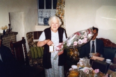 May 1982 Presentation of a carriage clock to Miss Rith Kirby by the Steeple Barton Parish Council. The presentation was made at Holliers Farm.
