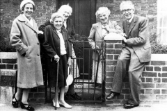 c. 1940 Mrs Doris Groves, Mrs Ivy (sisters nee Watson), unknown, Miss Ruth Kirby, Mr. Clift.