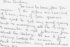 Letter (1 page 1) addressed to Mrs Audrey Martin from Mrs Mona Owen with Kirby family reminiscences.