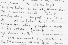 Letter (1 page 3) addressed to Mrs Audrey Martin from Mrs Mona Owen with Kirby family reminiscences.