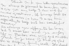 Letter (2 page 1) addressed to Mrs Audrey Martin from Mrs Mona Owen with Kirby family reminiscences.