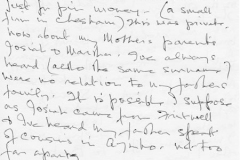 Letter (2 page 4) addressed to Mrs Audrey Martin from Mrs Mona Owen with Kirby family reminiscences.